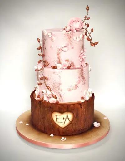 Wedding cake by Cakes by Katie Allen